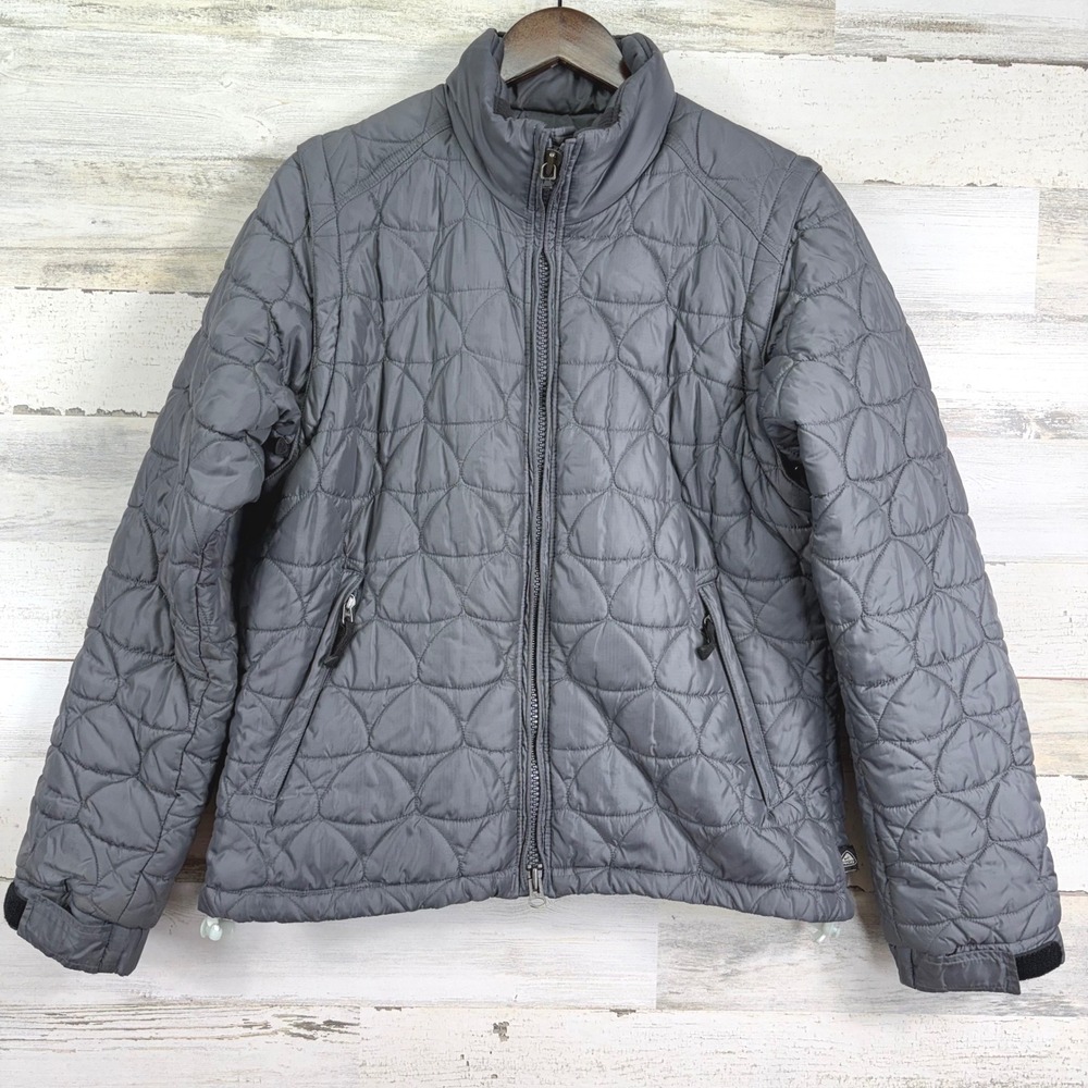 Nike ACG‎ Boys 3 in 1 Compatible Gray Quilted Puffer Jacket Outer Layer L 12 14